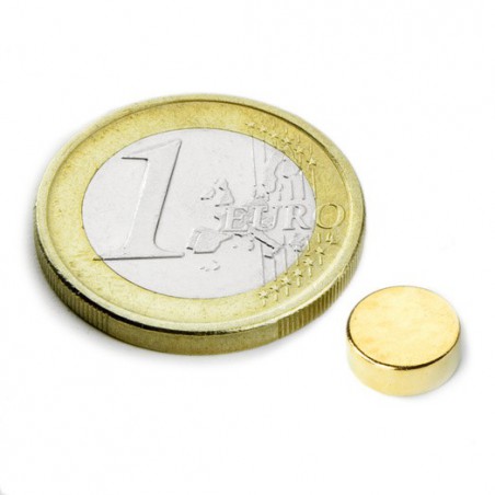 Kiekkomagneetti (kulta) 8x3mm