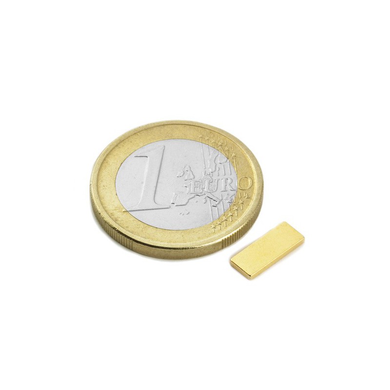 Suorakaidemagneetti (kulta) 10x4x1mm