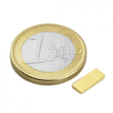 Suorakaidemagneetti (kulta) 10x4x1mm