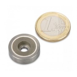 Reiällinen POT-magneetti 20x6mm (SmCo) 350°C