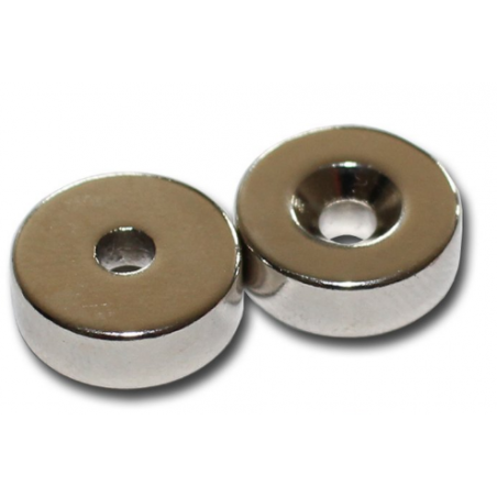 Reiällinen kiekkomagneetti 14x5mm (uppokanta)