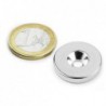 Reiällinen kiekkomagneetti 23x4mm (uppokanta)