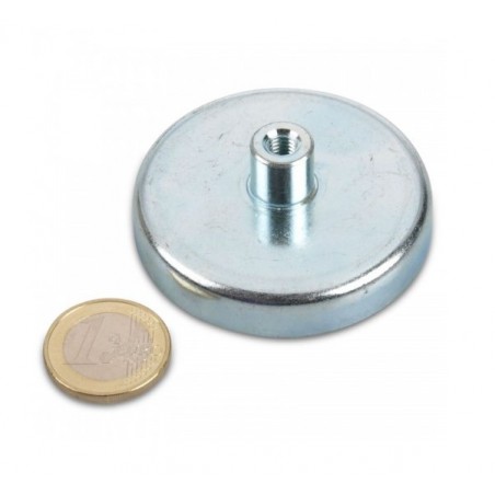 Ferriittinen POT-magneetti kierreholkilla 57x10mm/M8