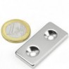 Reiällinen suorakaidemagneetti 40x20x4mm (uppokanta)