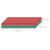 Neodyymi suorakaidemagneetti 40x20x5mm (N52)