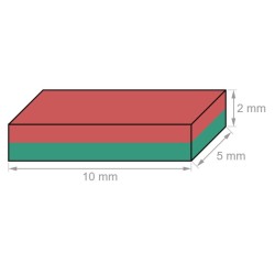 Neodyymi suorakaidemagneetti 10x5x3mm