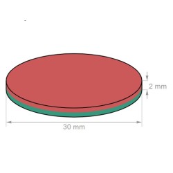 Neodyymi kiekkomagneetti 30x2mm