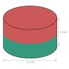 Neodymium disc magnet 12x8mm