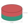Neodymium disc magnet 2x0,8mm (120°C)