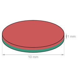 Neodymium disc magnet 10x1mm