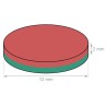 Neodymium disc magnet 12x2mm