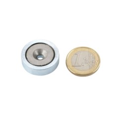 Uppokantareikäinen POT-magneetti 20x6mm (SmCo)