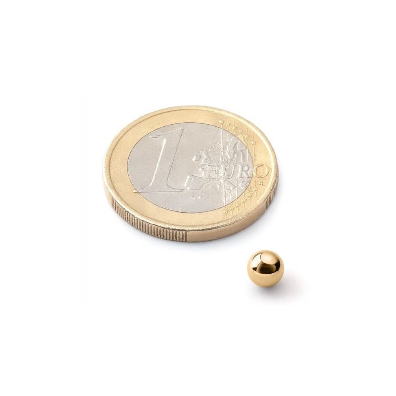Kuulamagneetti 5mm (kulta)