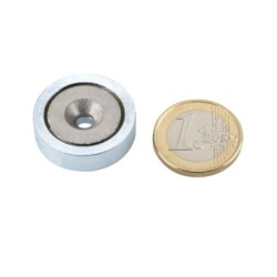 Uppokantareikäinen POT-magneetti 25x7mm (SmCo)