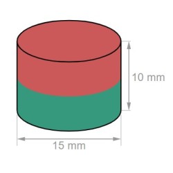 Neodymium disc magnet 15x10mm