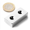 Reiällinen suorakaidemagneetti 40x20x10mm