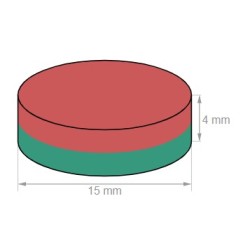 Neodymium disc magnet 15x4mm