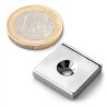 Reiällinen kiinnitysmagneetti 20x20x4mm