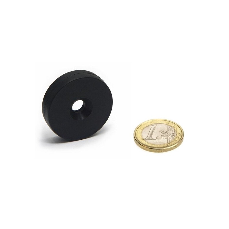 Reiällinen kiekkomagneetti 32x10mm (Polypropeeni)