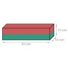 Neodyymi suorakaidemagneetti 40x10x10mm