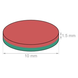 Neodymium disc magnet 10x1,5mm (N52)