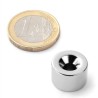 Reiällinen kiekkomagneetti 15x10mm (uppokanta)