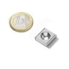 Reiällinen kiinnitysmagneetti 15x15x4mm