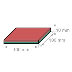 Neodyymi neliömagneetti 100x100x10mm