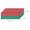 Neodyymi suorakaidemagneetti 6x4x2mm (N52)