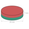 Neodymium disc magnet 25x7mm