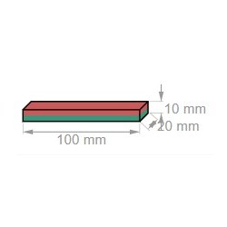 Neodyymi suorakaidemagneetti 100x20x10mm